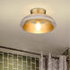 Crawford 1 Light 12 inch Brushed Champagne Bronze Flush Mount Ceiling Light